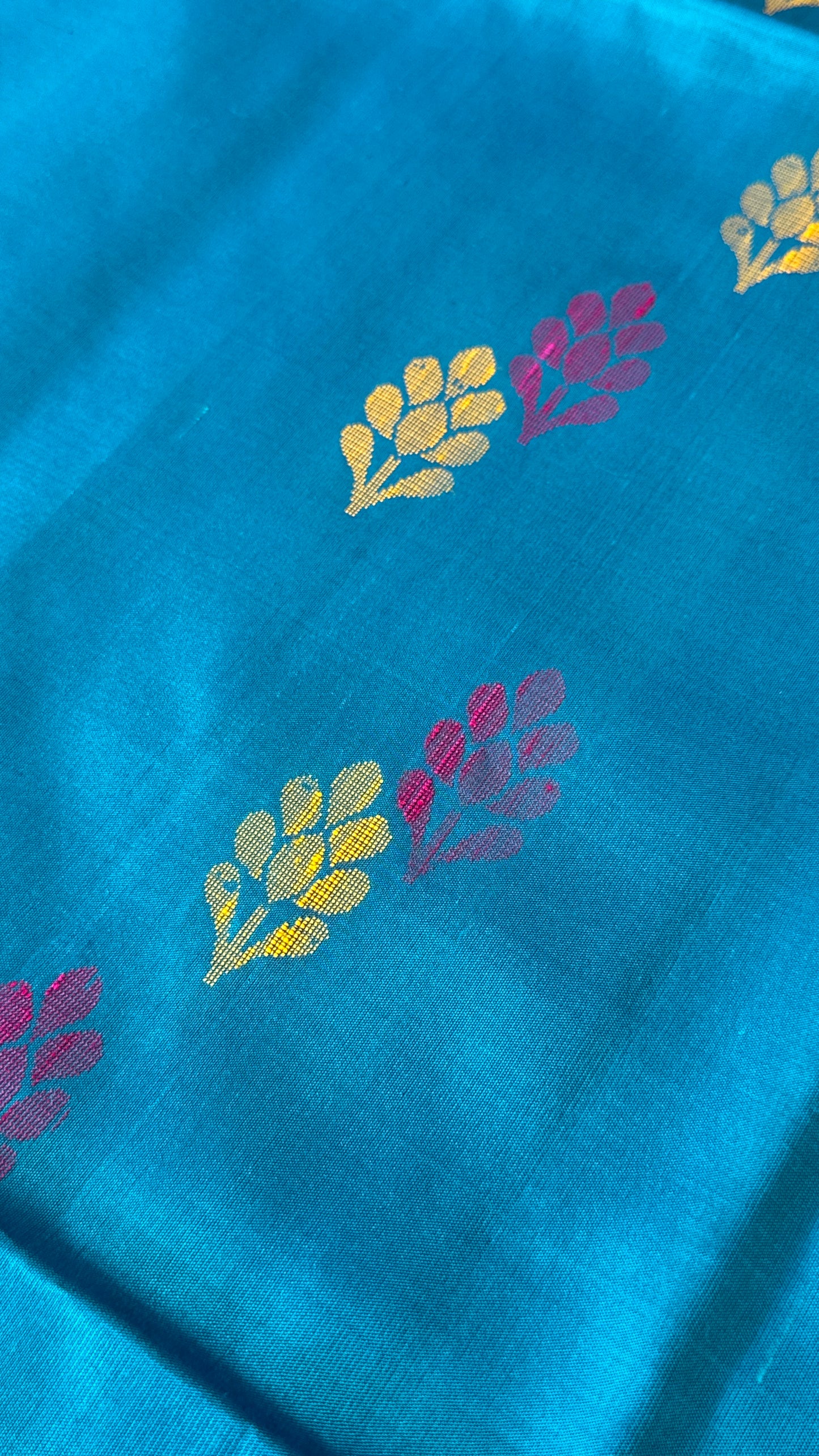 PURE SOFT SILK HANDLOOM SAREE – Blue and Pink
