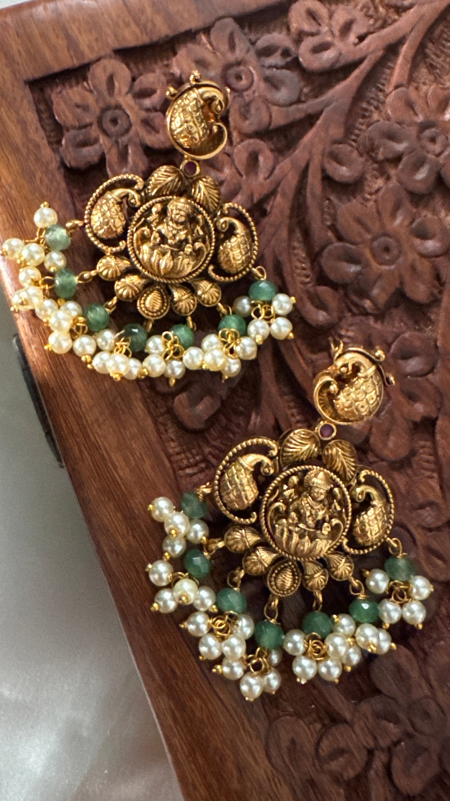 Antique Gold-Plated Lakshmi Temple Choker Set