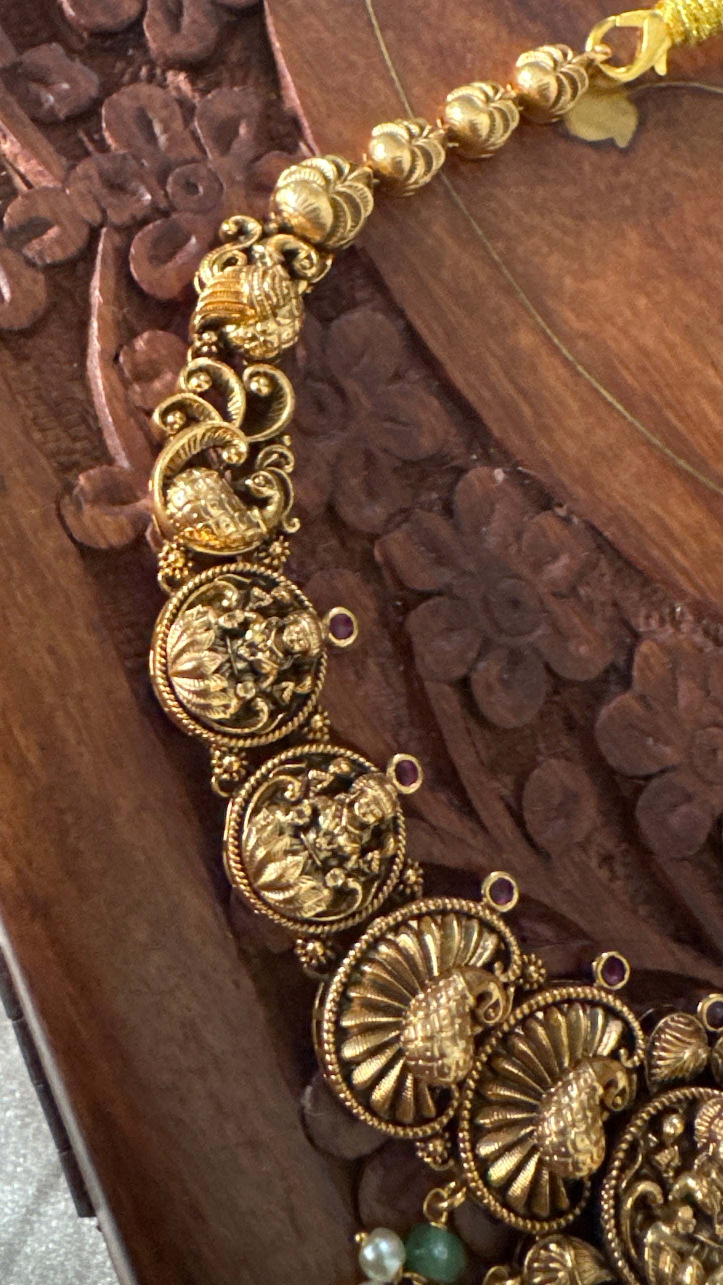 Antique Gold-Plated Lakshmi Temple Choker Set