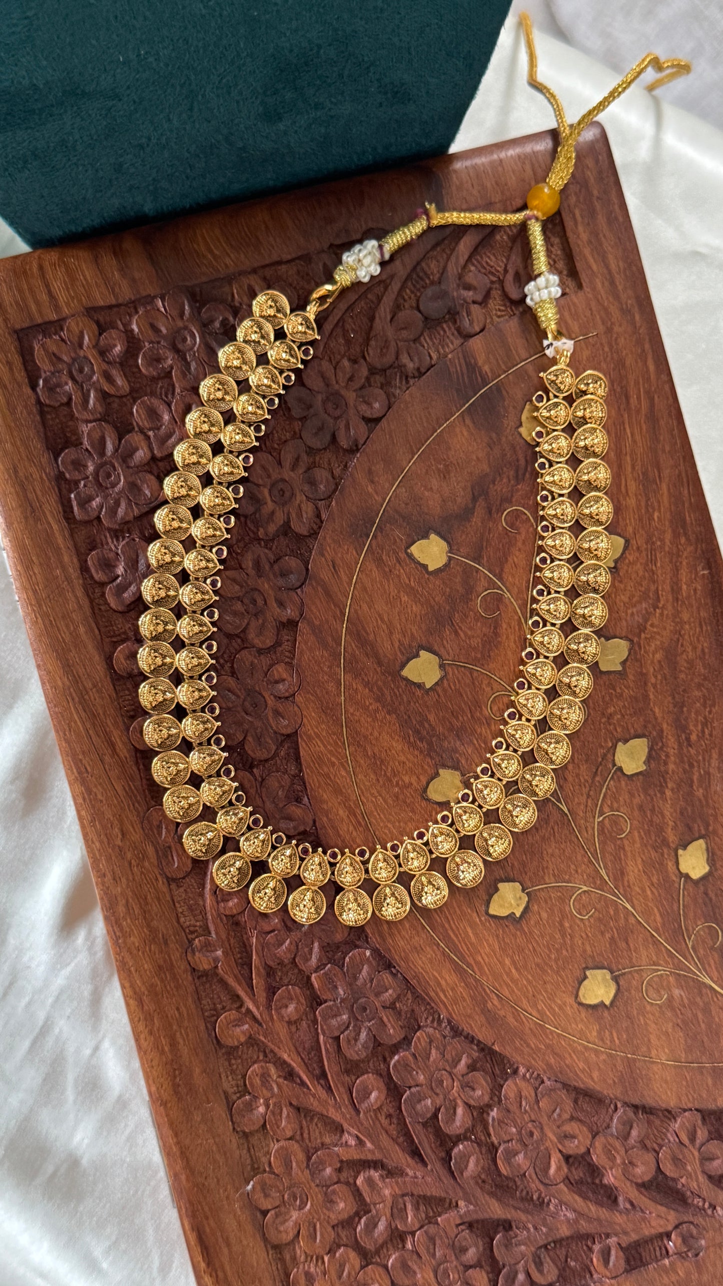 Antique Lakshmi Coin Neckpiece with Earrings