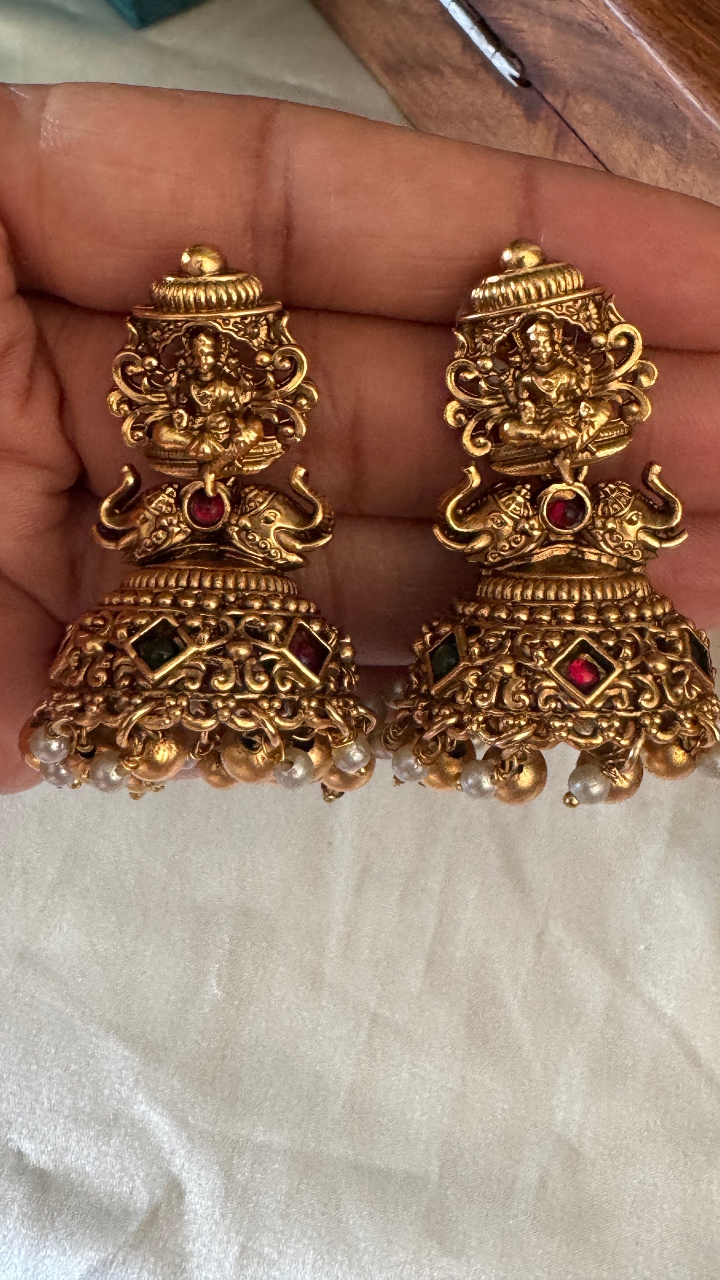 Antique Gold-Plated South Indian Temple Haram Set