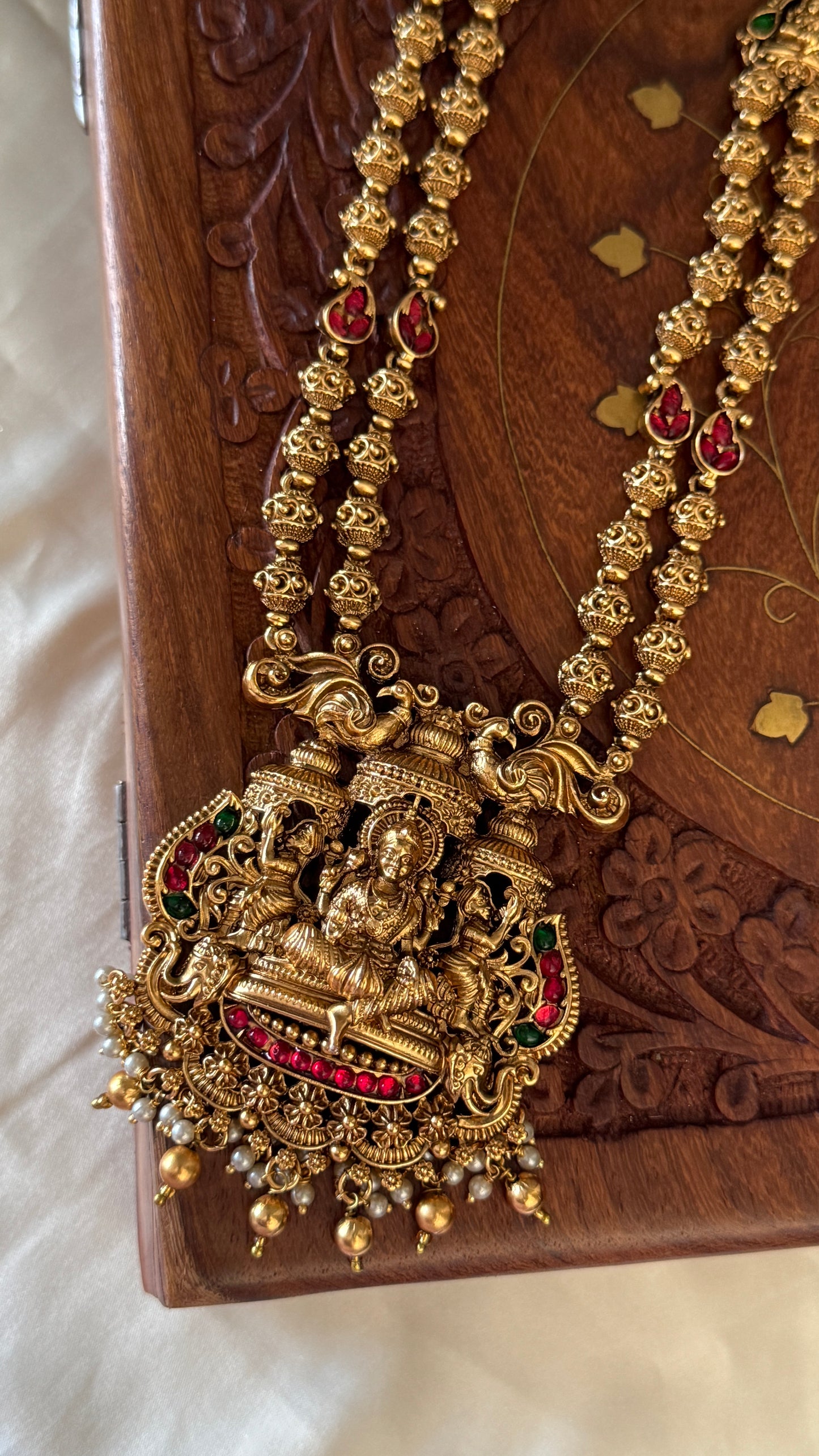 Antique Gold-Plated South Indian Temple Haram Set