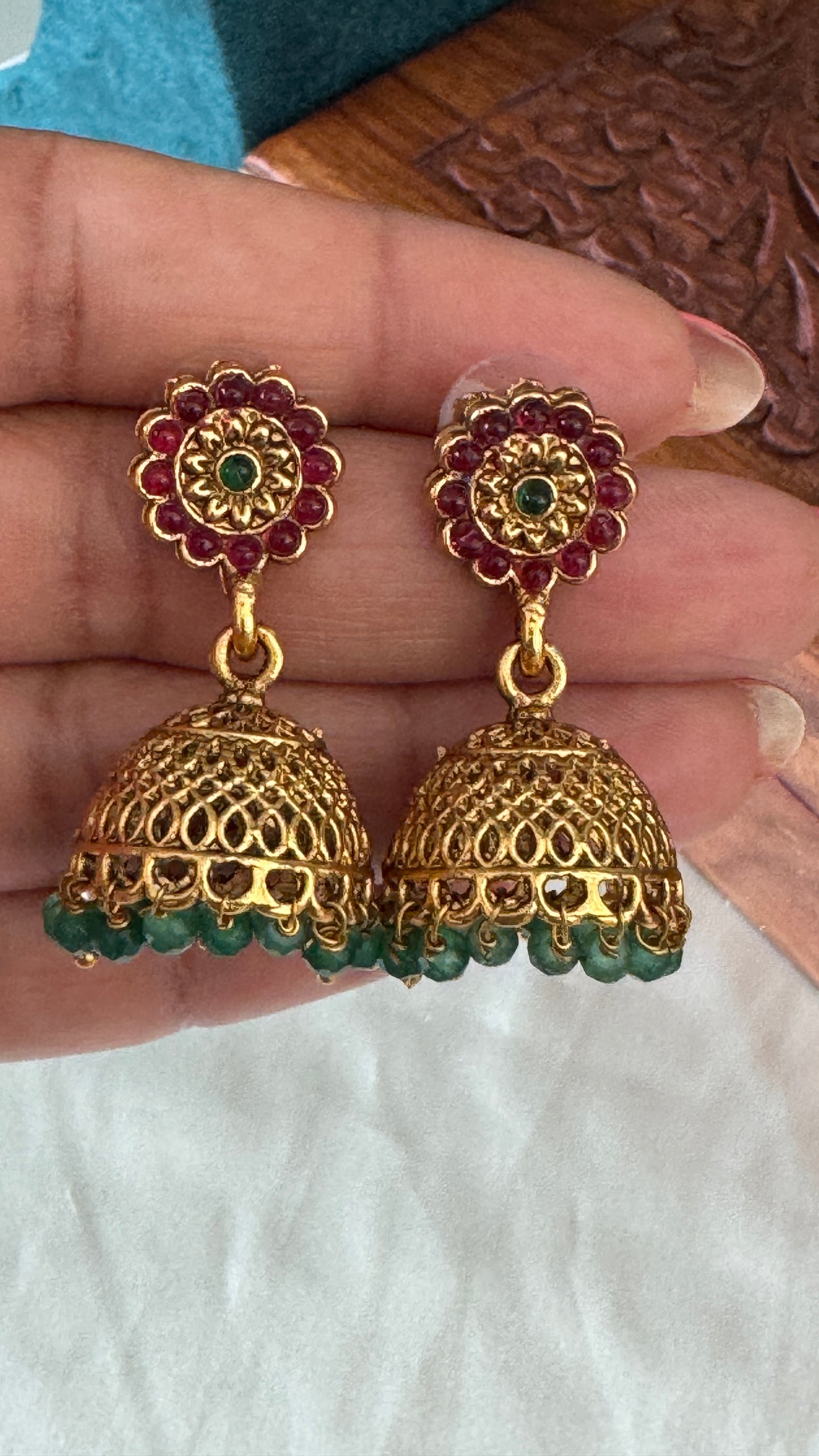 Antique Gold-Plated Temple Necklace Set