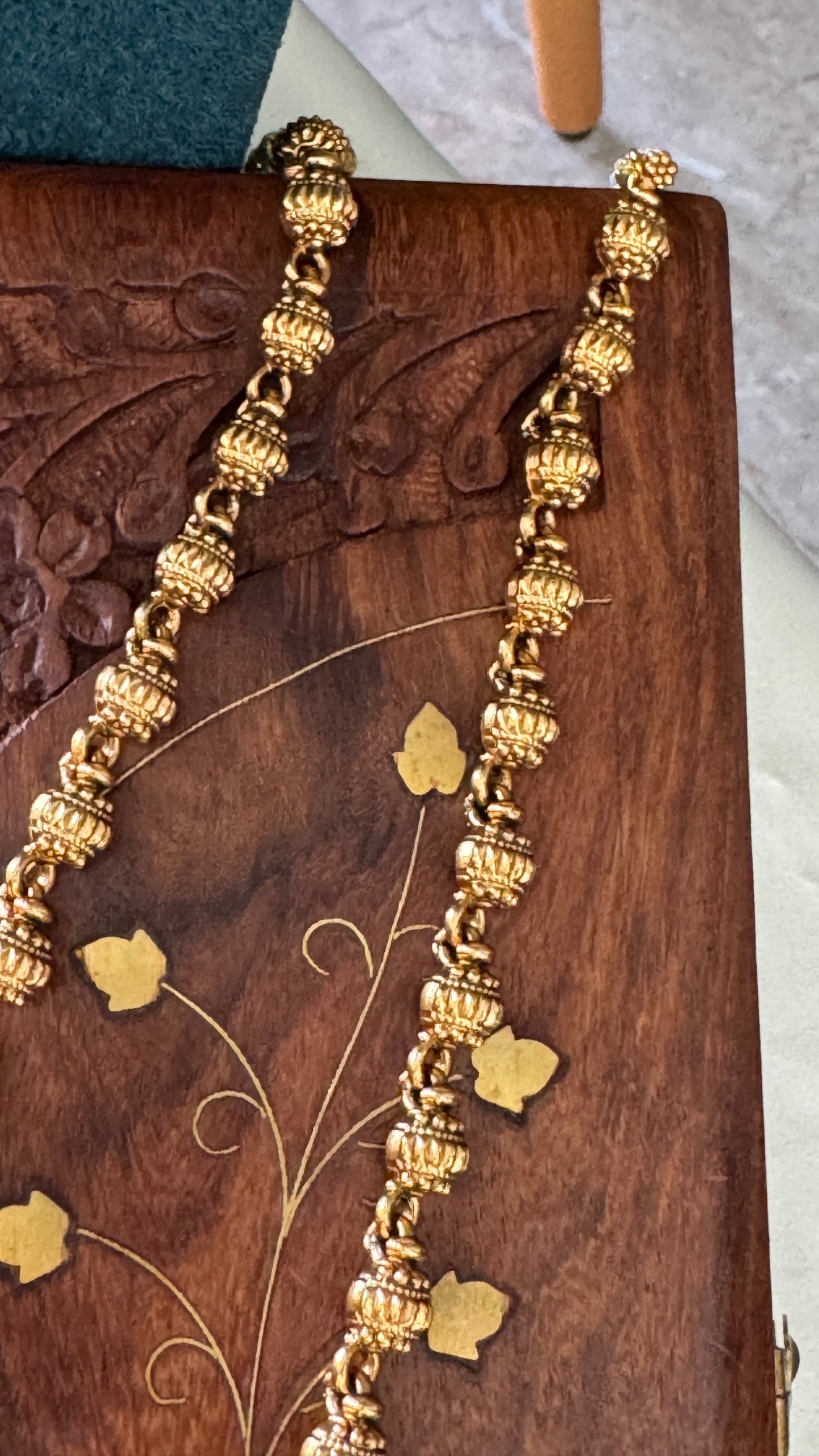 Antique Gold-Plated Temple Necklace Set