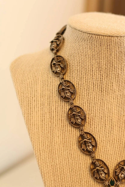 Beautiful German silver Krishna necklace set