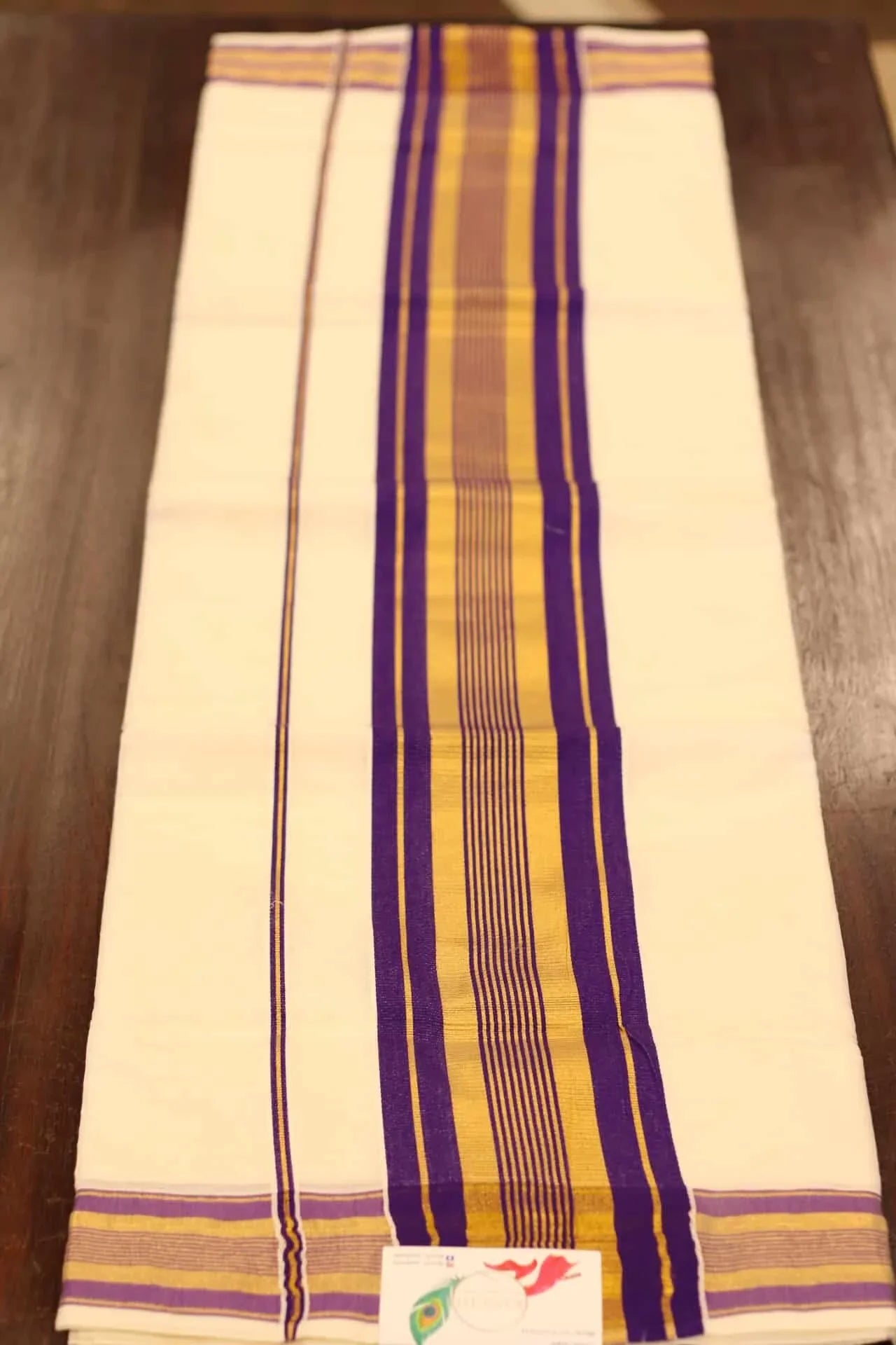 Onam Set Saree – Purple color border