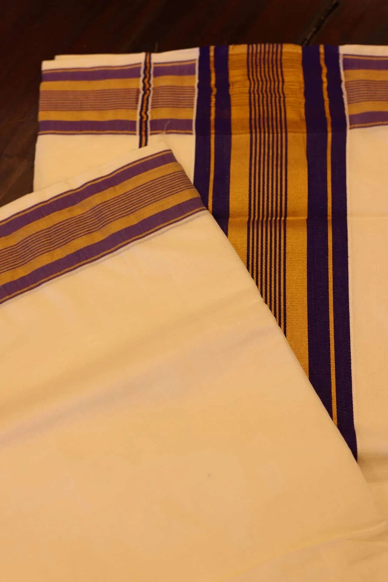 Onam Set Saree – Purple color border