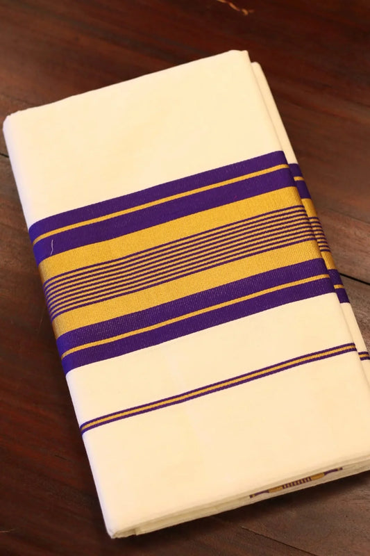Onam Set Saree – Purple color border