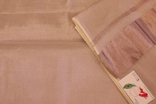 Onam Rose Gold borderless Saree