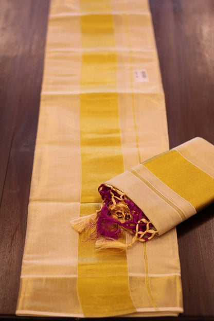 Onam Half Saree – Set Mundu – Maroon, Red, Bottle Green and Olive green