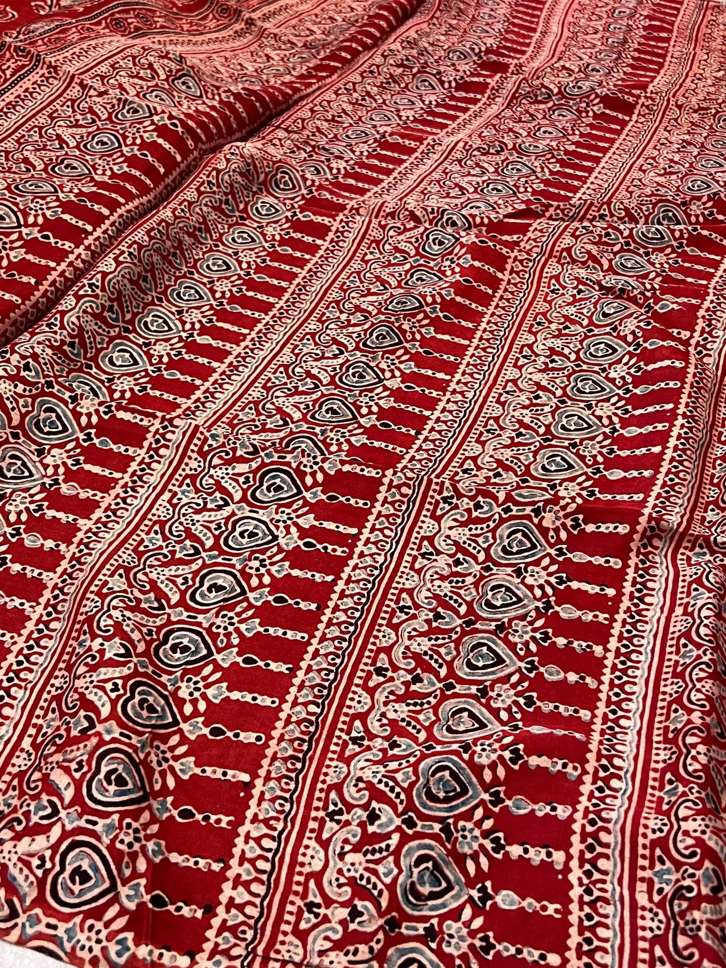 Pure Modal silk with Ajrakh prints – Maroon