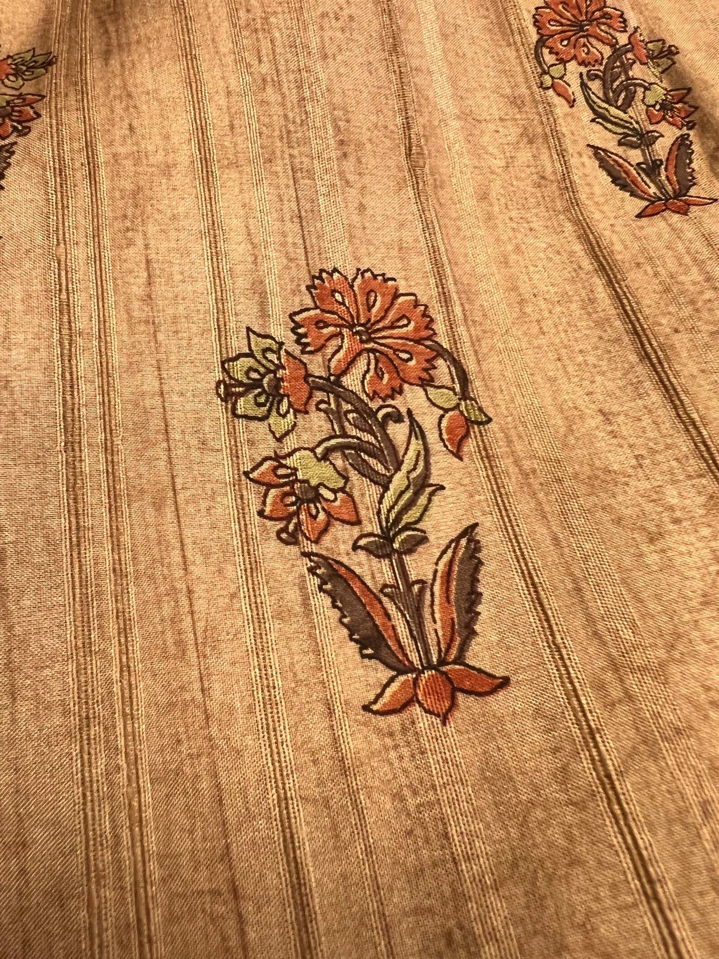 Semi Jute soft silk saree – Rust