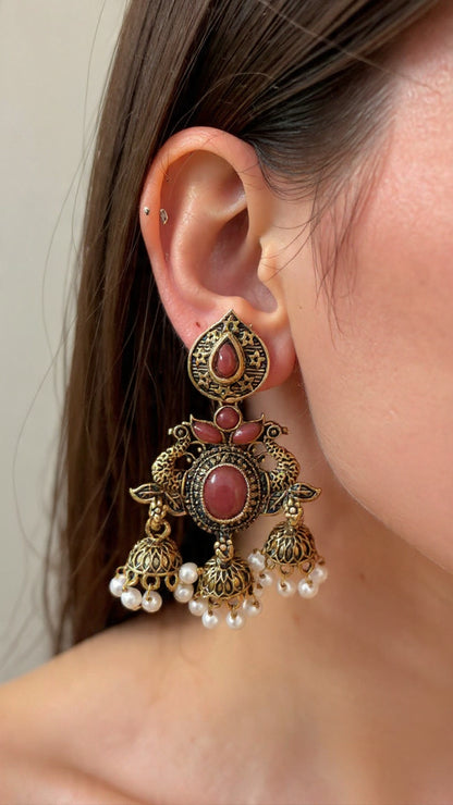 Gorgeous Designer Hangings Set - Mauve Stone