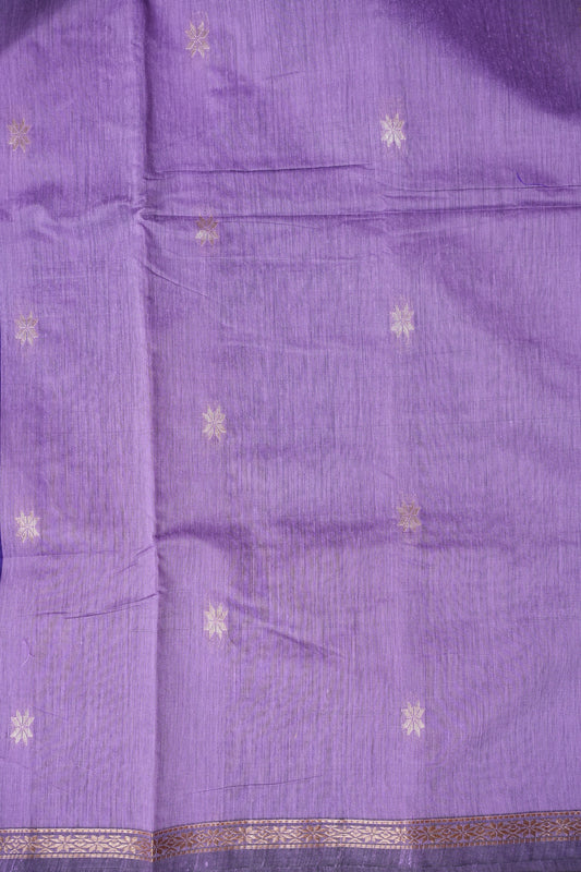 Maheshwari Silk Cotton Saree - Purple