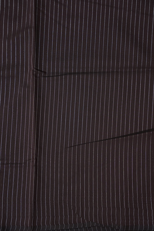 Purely Handwoven - Coffee with Silver Tissue Zari Weaving