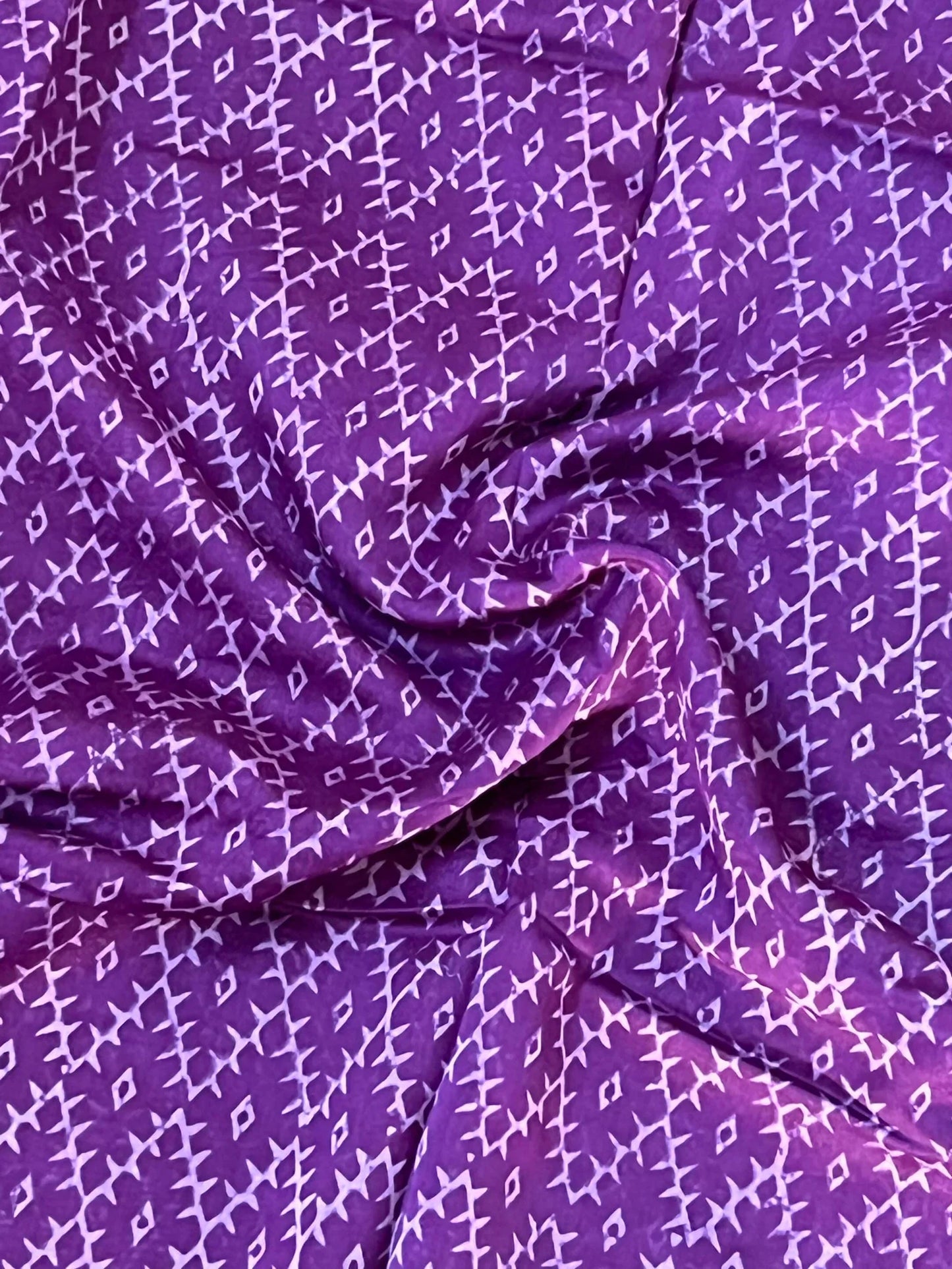 Pure Maheshwari Silk Cotton Saree with Ajrakh prints – Purple