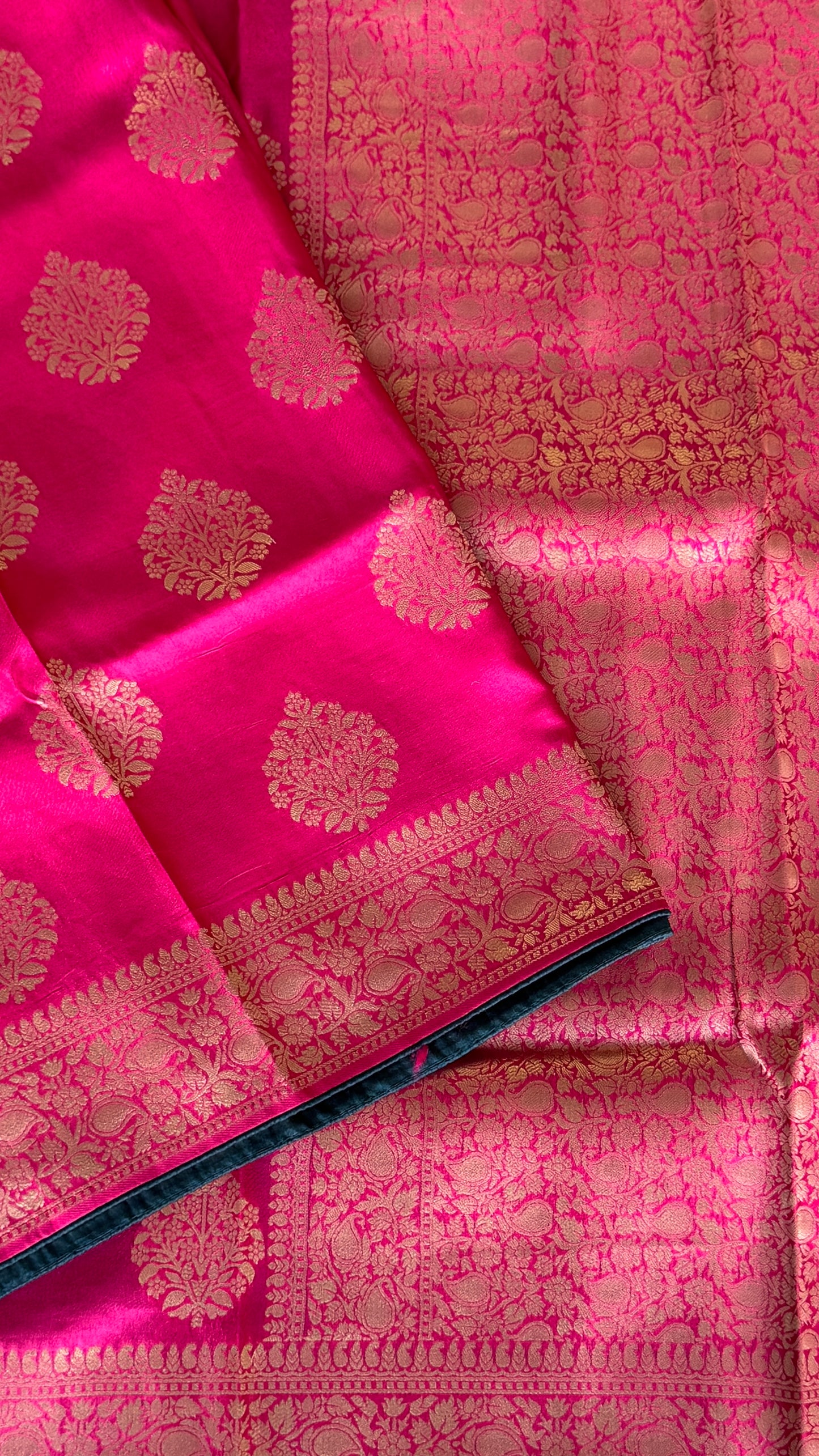 Munga Silk Banarasi Sarees -Hot Pink Elegance