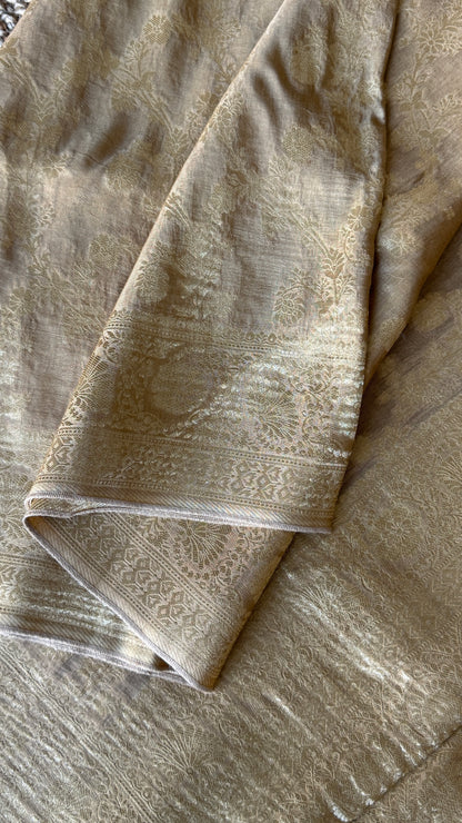 Munga Silk Banarasi Sarees - Subtle Gold Elegance