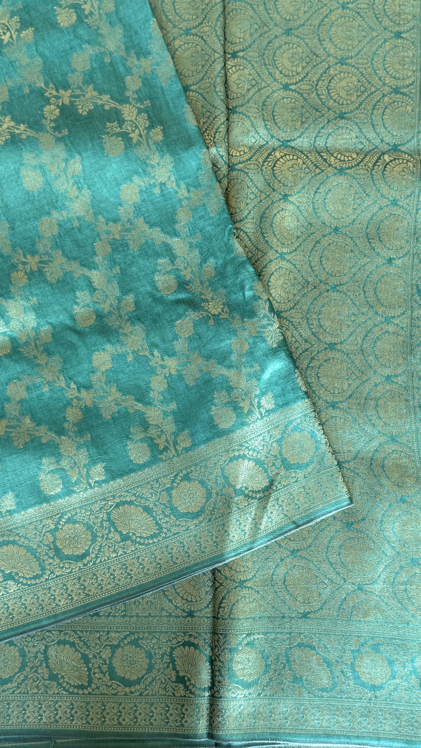 Munga Silk Banarasi Sarees - Subtle Aqua Blue Elegance