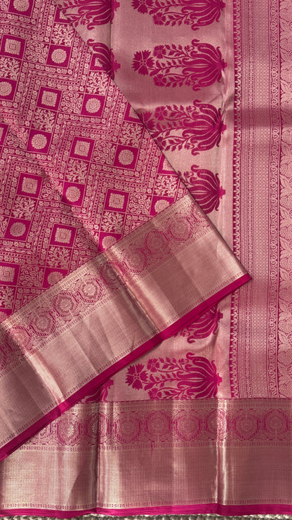 Pure Kanchivaram Silk Saree – Pink