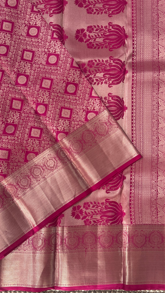 Pure Kanchivaram Silk Saree – Pink