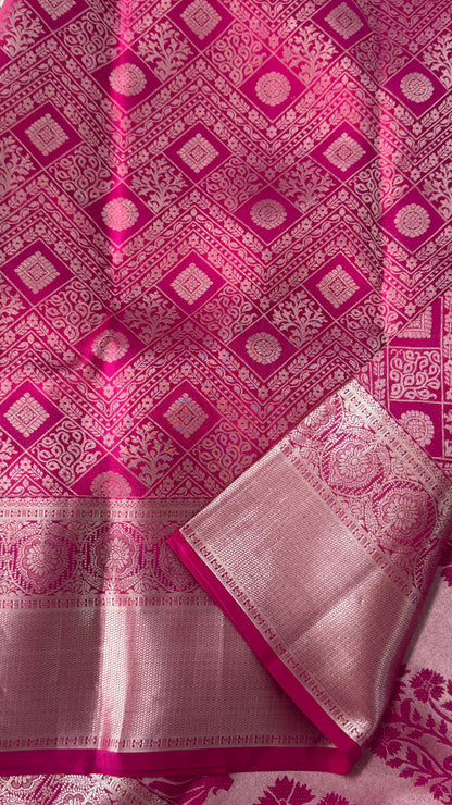 Pure Kanchivaram Silk Saree – Pink