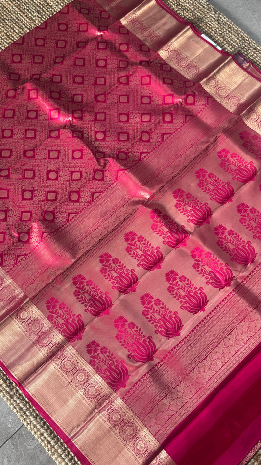 Pure Kanchivaram Silk Saree – Pink