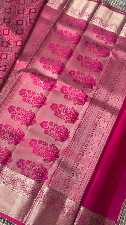 Pure Kanchivaram Silk Saree – Pink