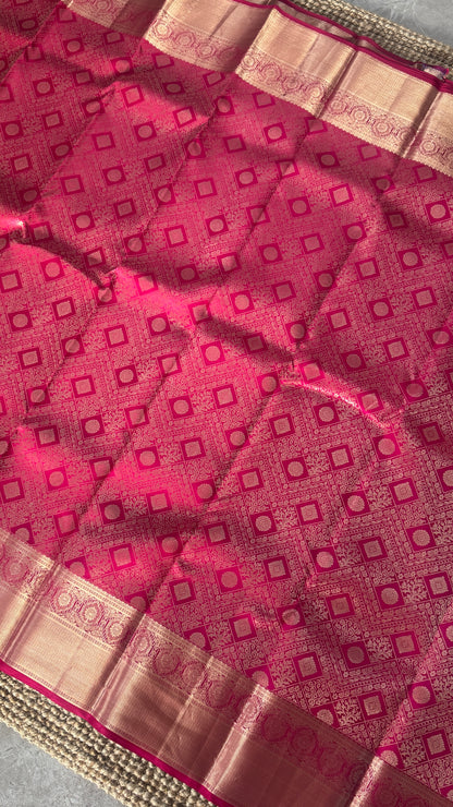Pure Kanchivaram Silk Saree – Pink