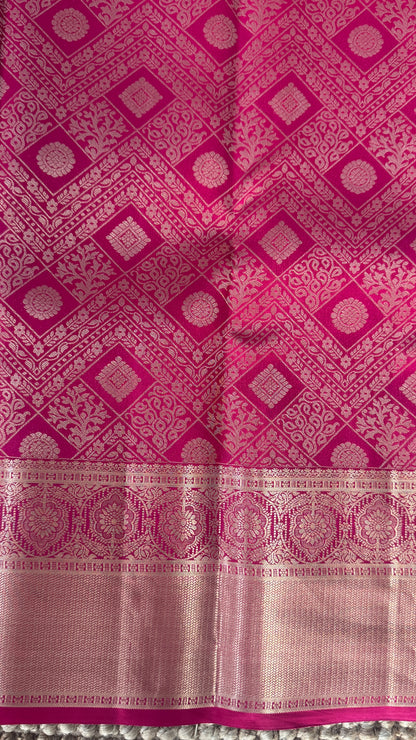 Pure Kanchivaram Silk Saree – Pink