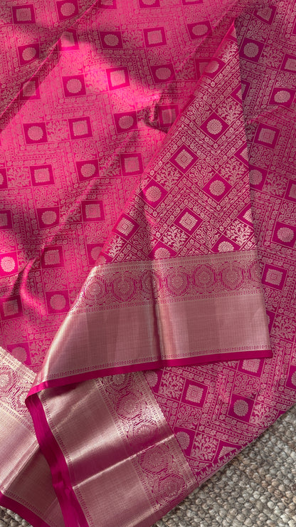 Pure Kanchivaram Silk Saree – Pink
