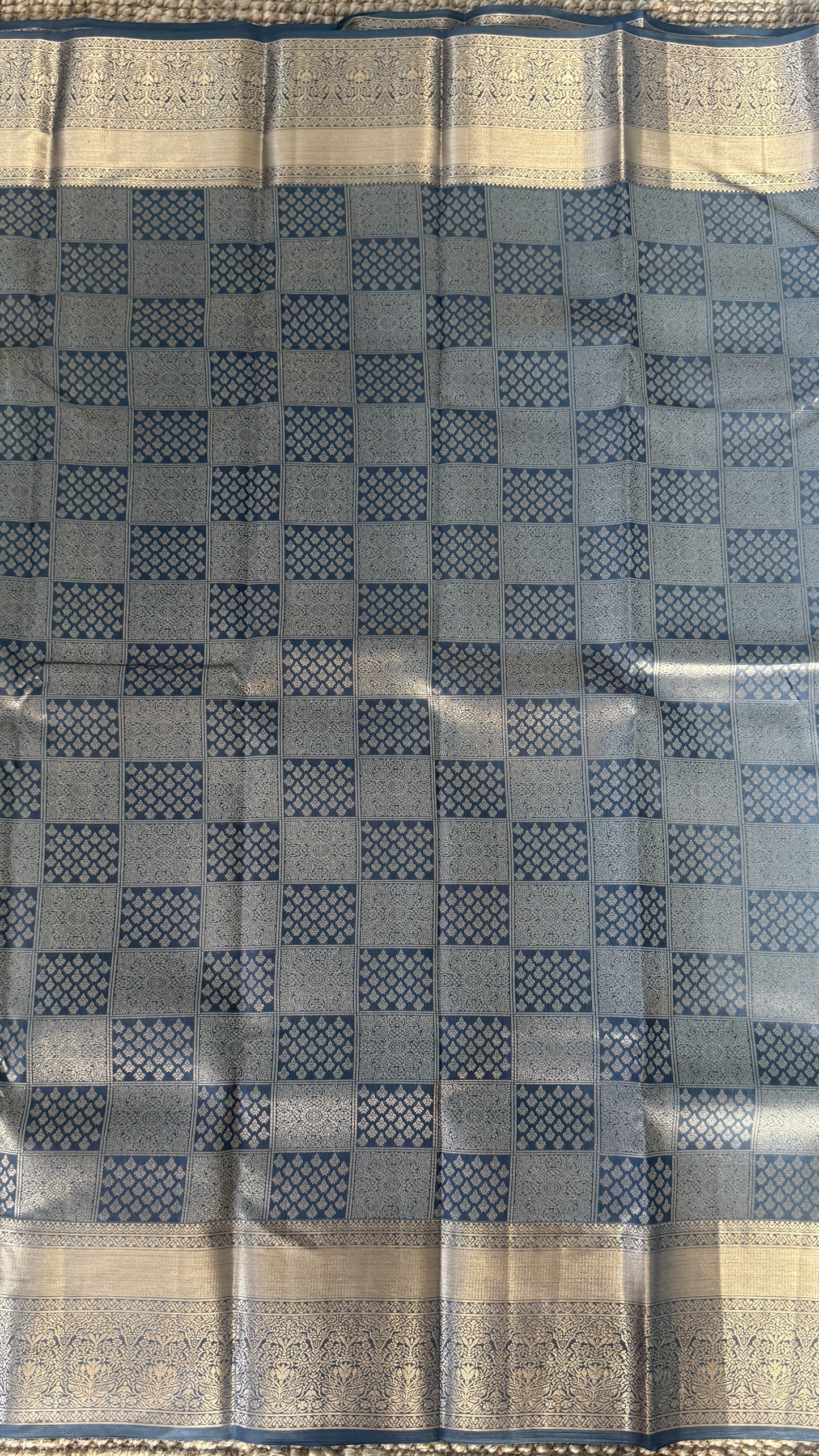 Pure Kanchivaram Silk Saree – Grey