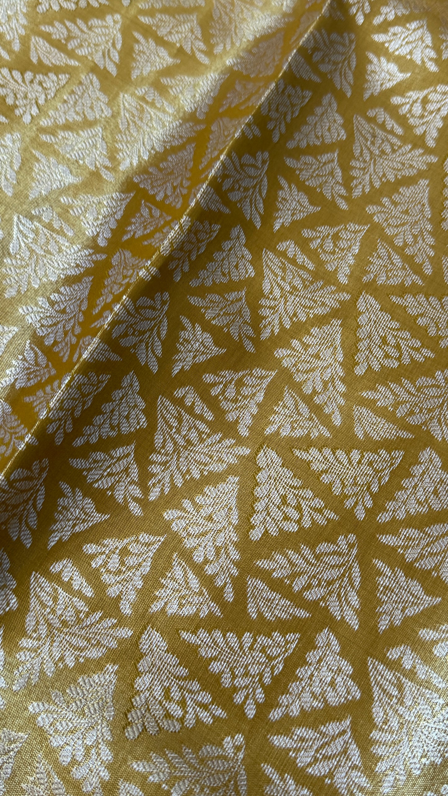 Semi Silk Saree – Light Gold Body with Purple Border