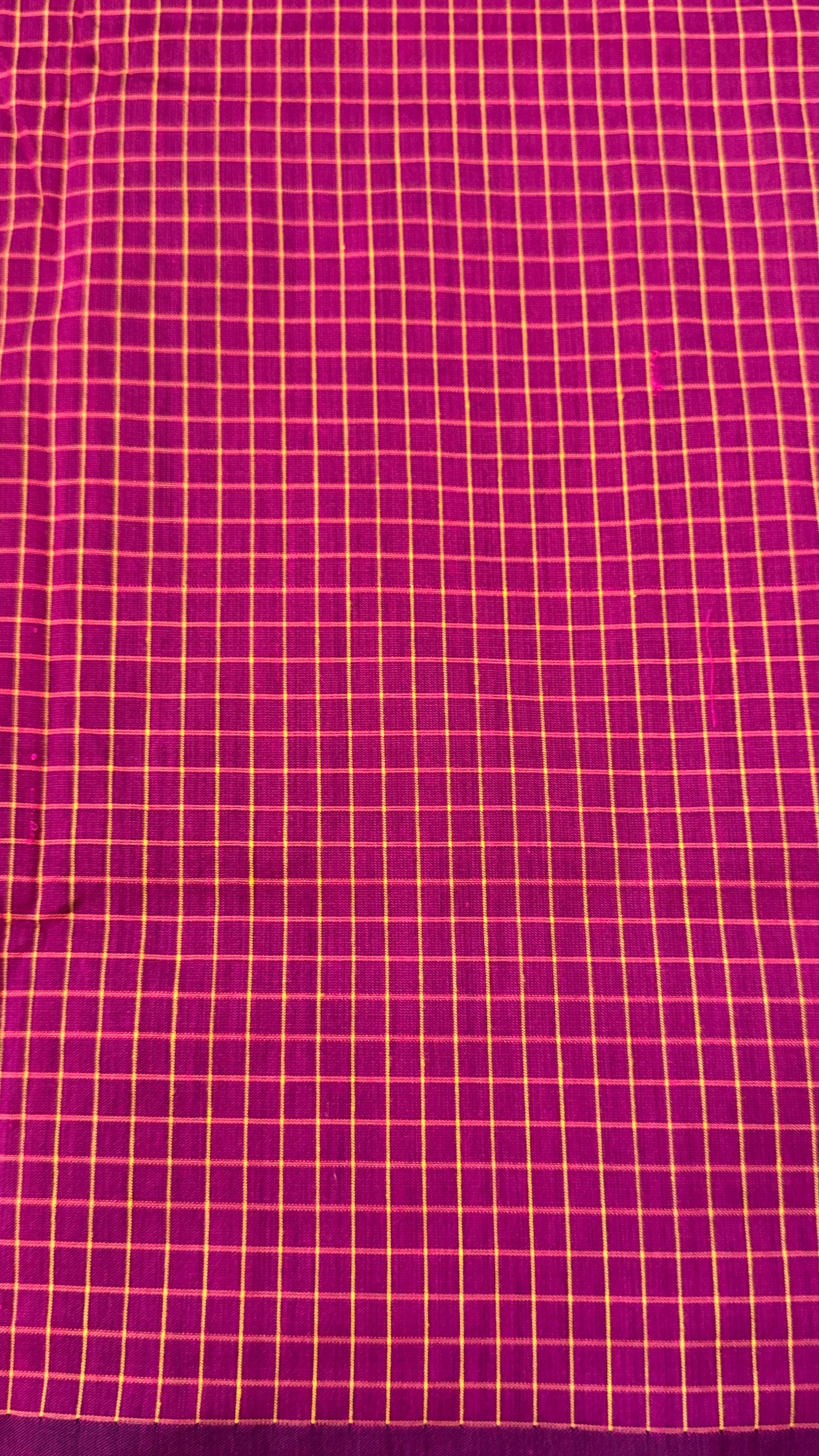 Purely Hand-Woven - Pink checkered traditional Saree
