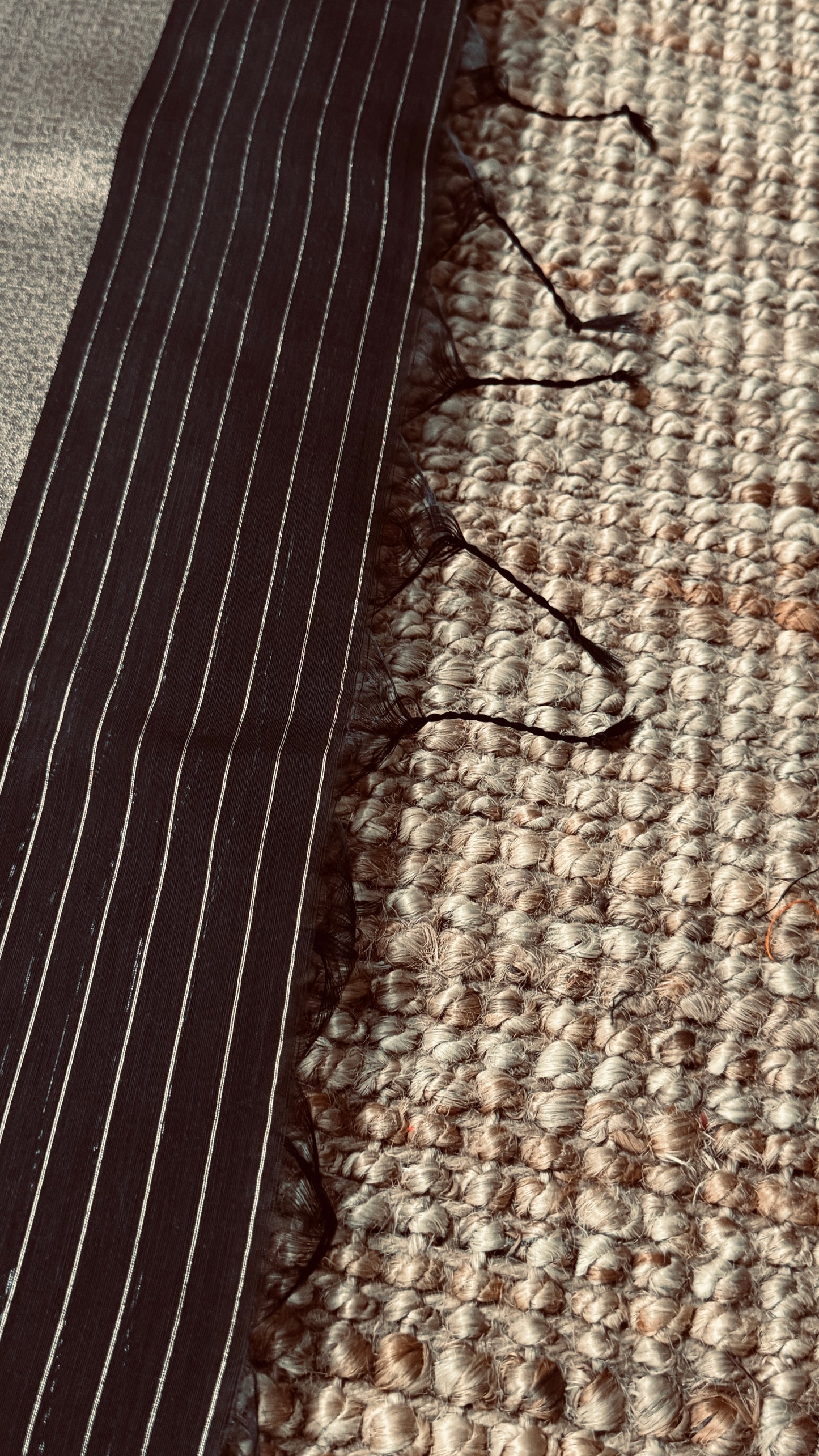 Purely Handwoven - Black with Silver Tissue Zari Weaving