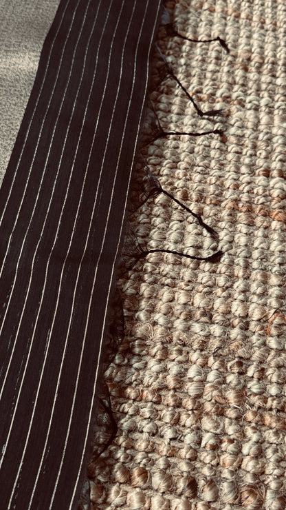 Purely Handwoven - Black with Silver Tissue Zari Weaving