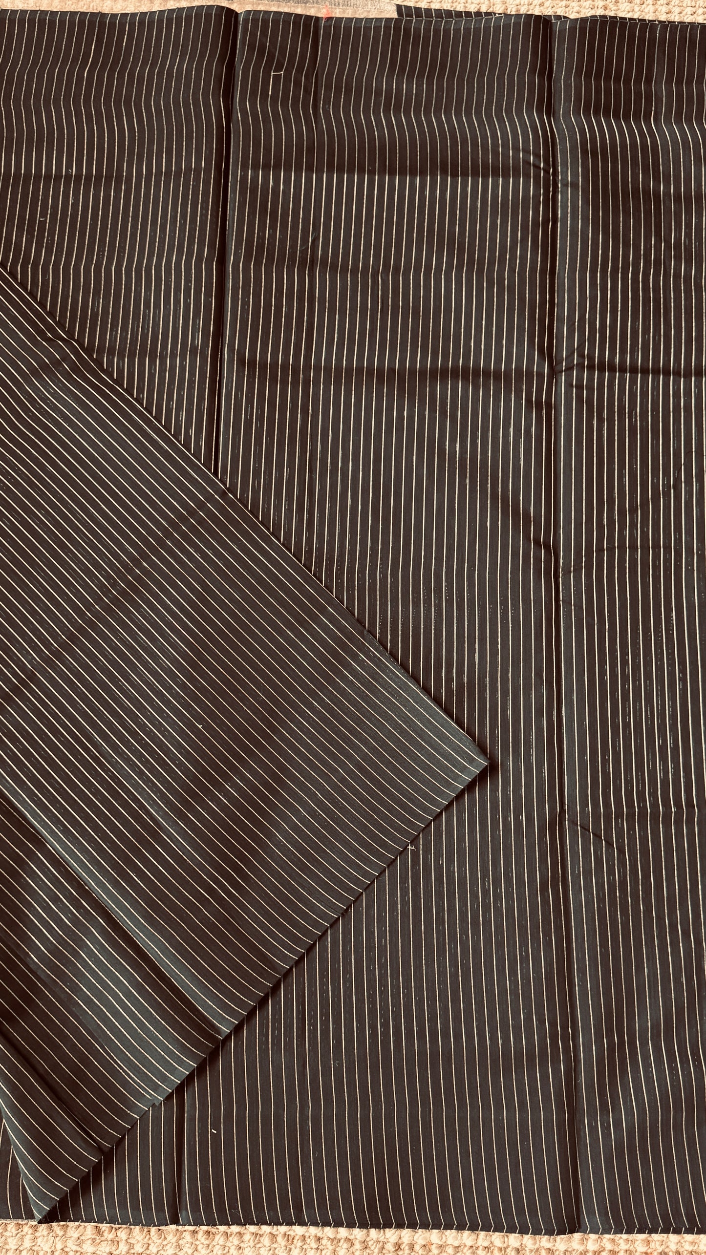 Purely Handwoven - Black with Silver Tissue Zari Weaving