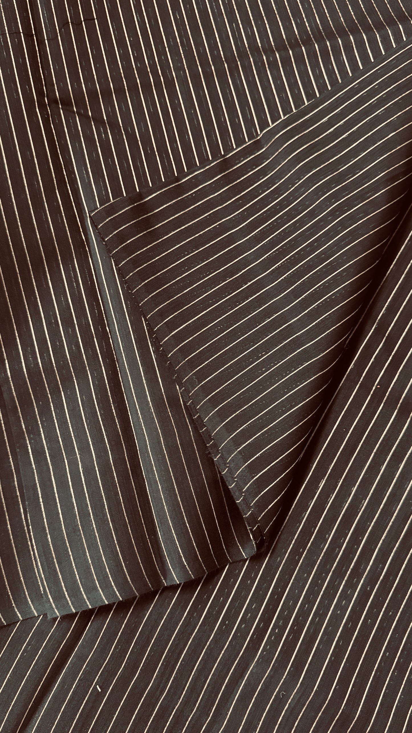 Purely Handwoven - Black with Silver Tissue Zari Weaving