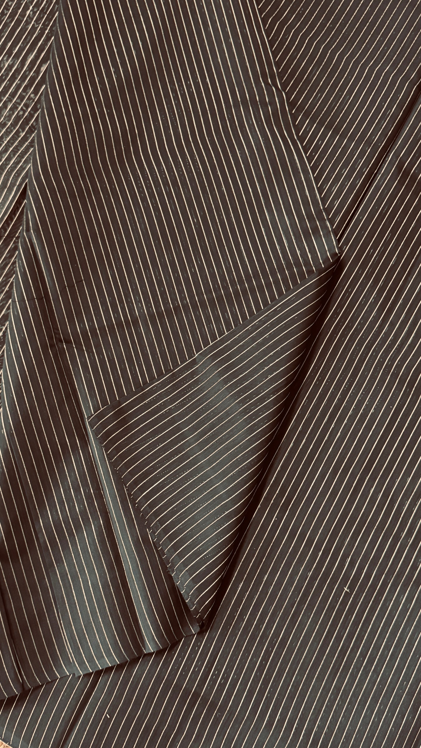 Purely Handwoven - Black with Silver Tissue Zari Weaving