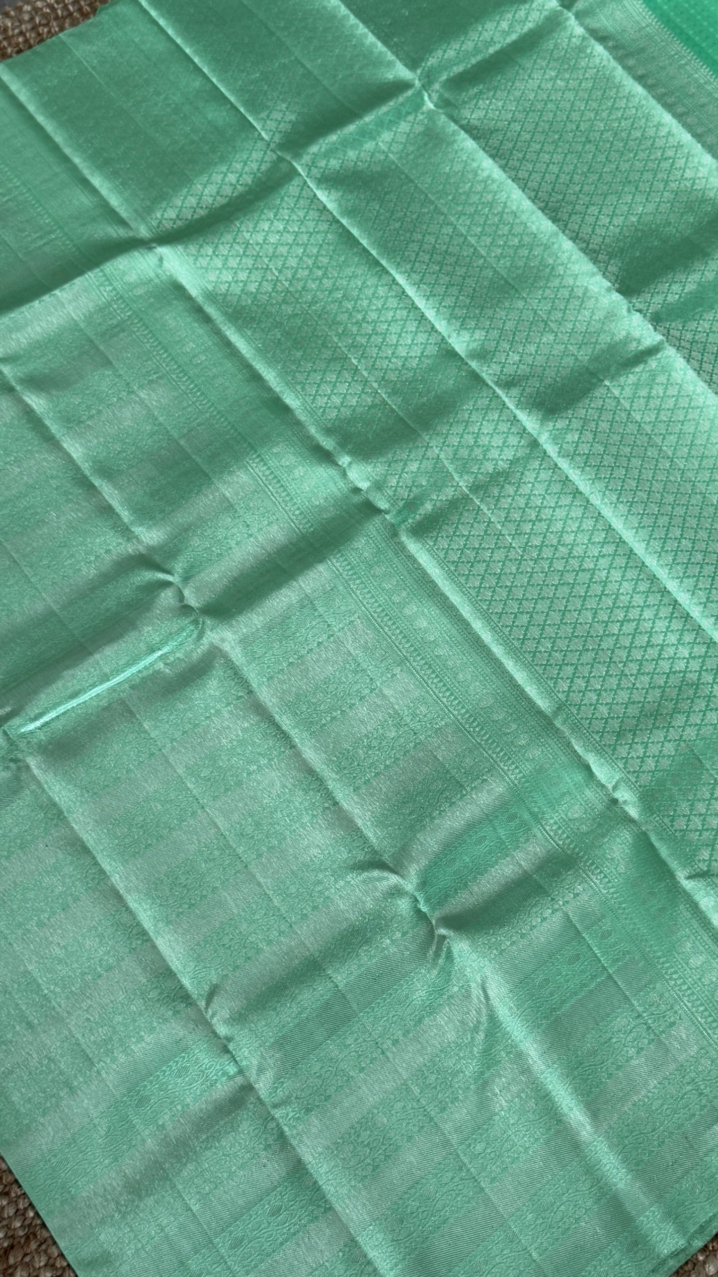 Pure Kanchivaram Silk Saree – Mint / Sea Green Elegance Woven in Tradition