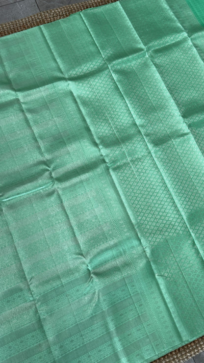 Pure Kanchivaram Silk Saree – Mint / Sea Green Elegance Woven in Tradition