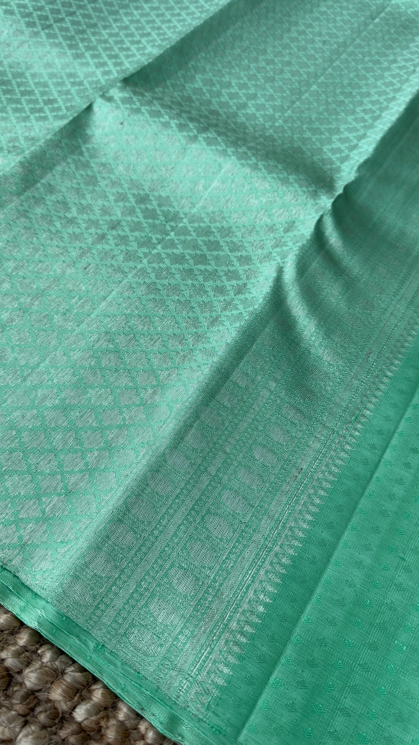 Pure Kanchivaram Silk Saree – Mint / Sea Green Elegance Woven in Tradition