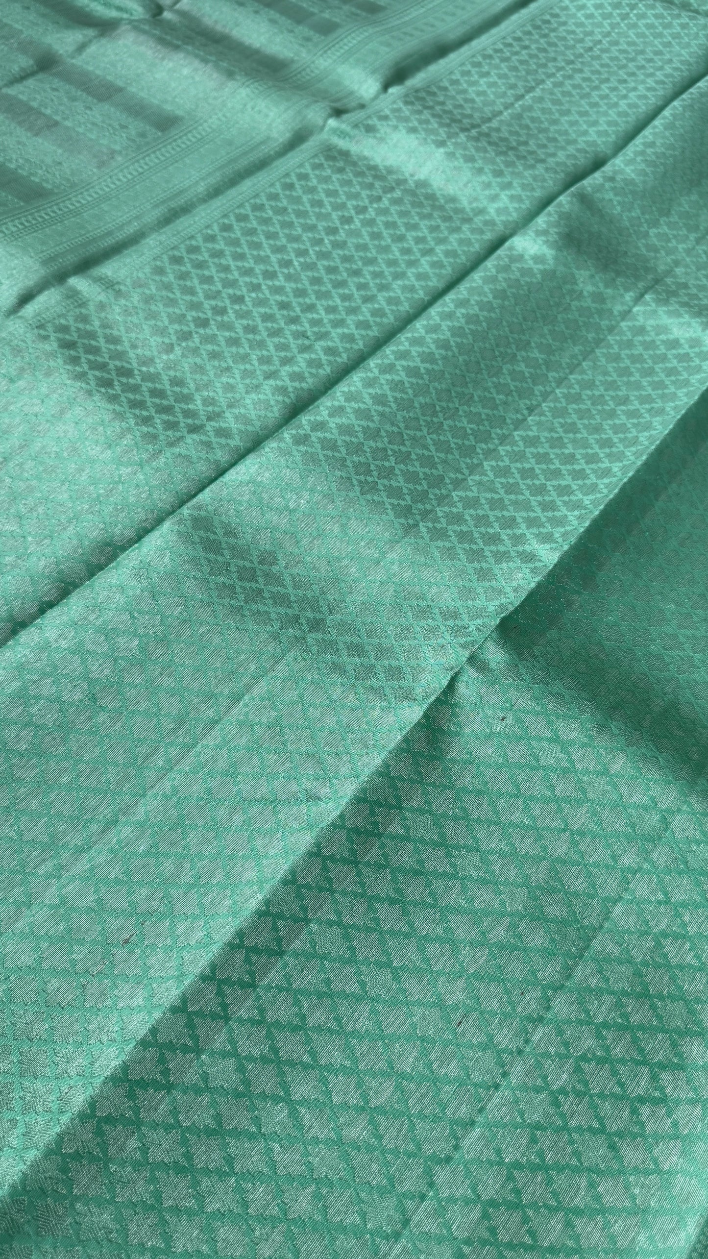 Pure Kanchivaram Silk Saree – Mint / Sea Green Elegance Woven in Tradition