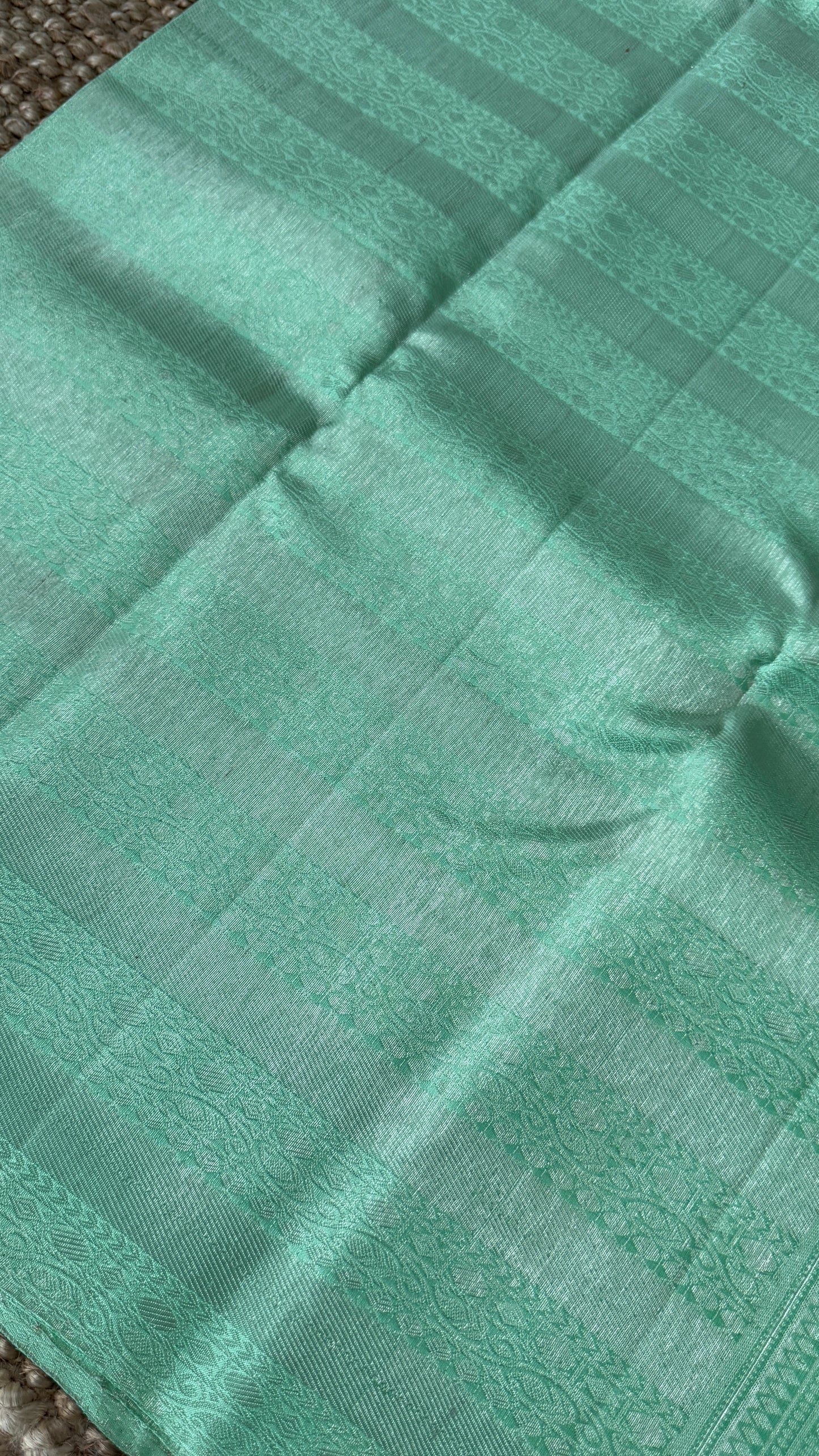 Pure Kanchivaram Silk Saree – Mint / Sea Green Elegance Woven in Tradition
