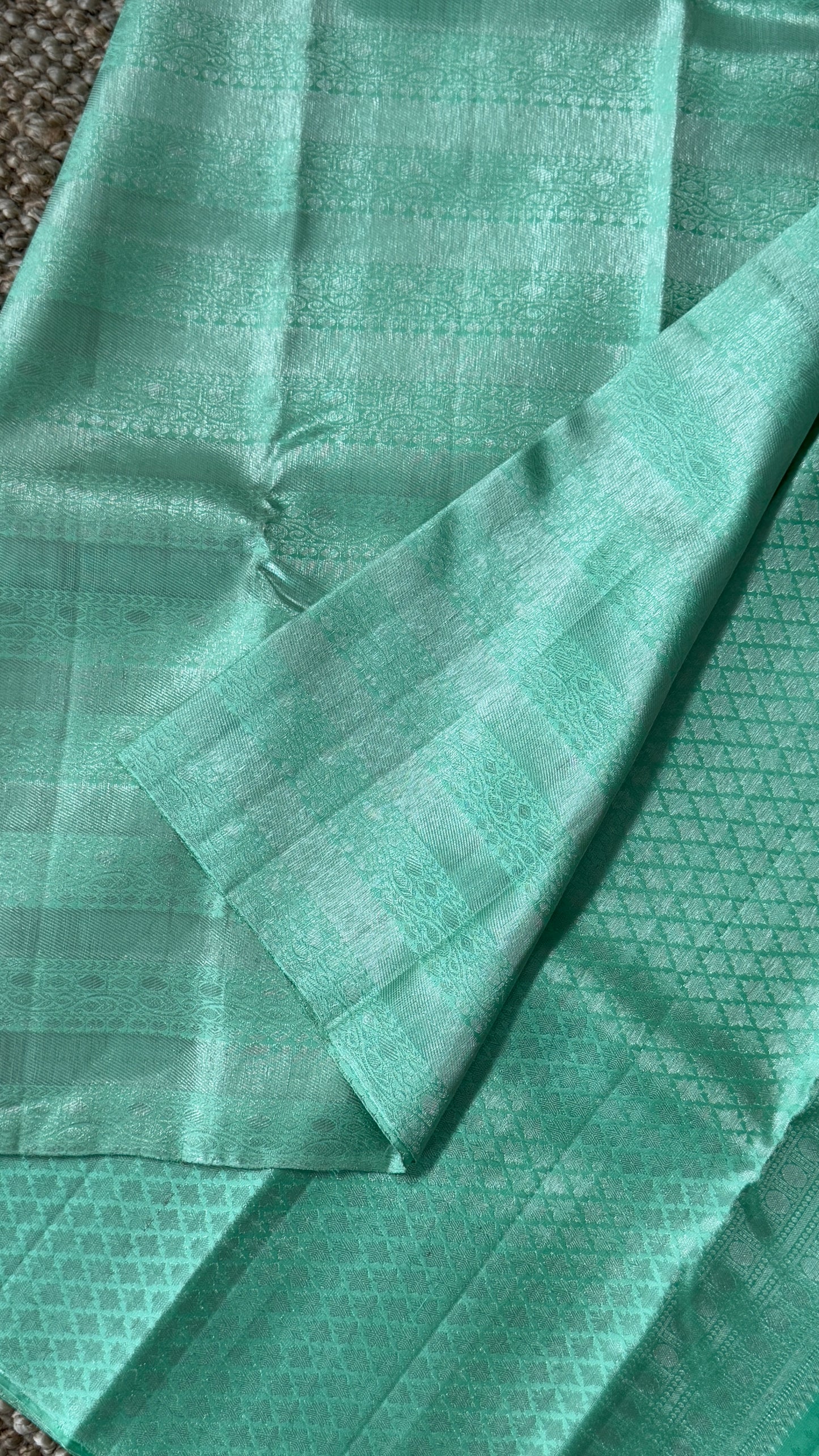 Pure Kanchivaram Silk Saree – Mint / Sea Green Elegance Woven in Tradition