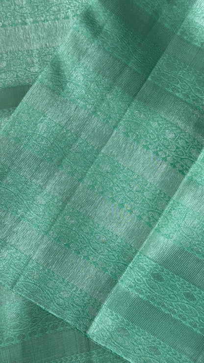Pure Kanchivaram Silk Saree – Mint / Sea Green Elegance Woven in Tradition