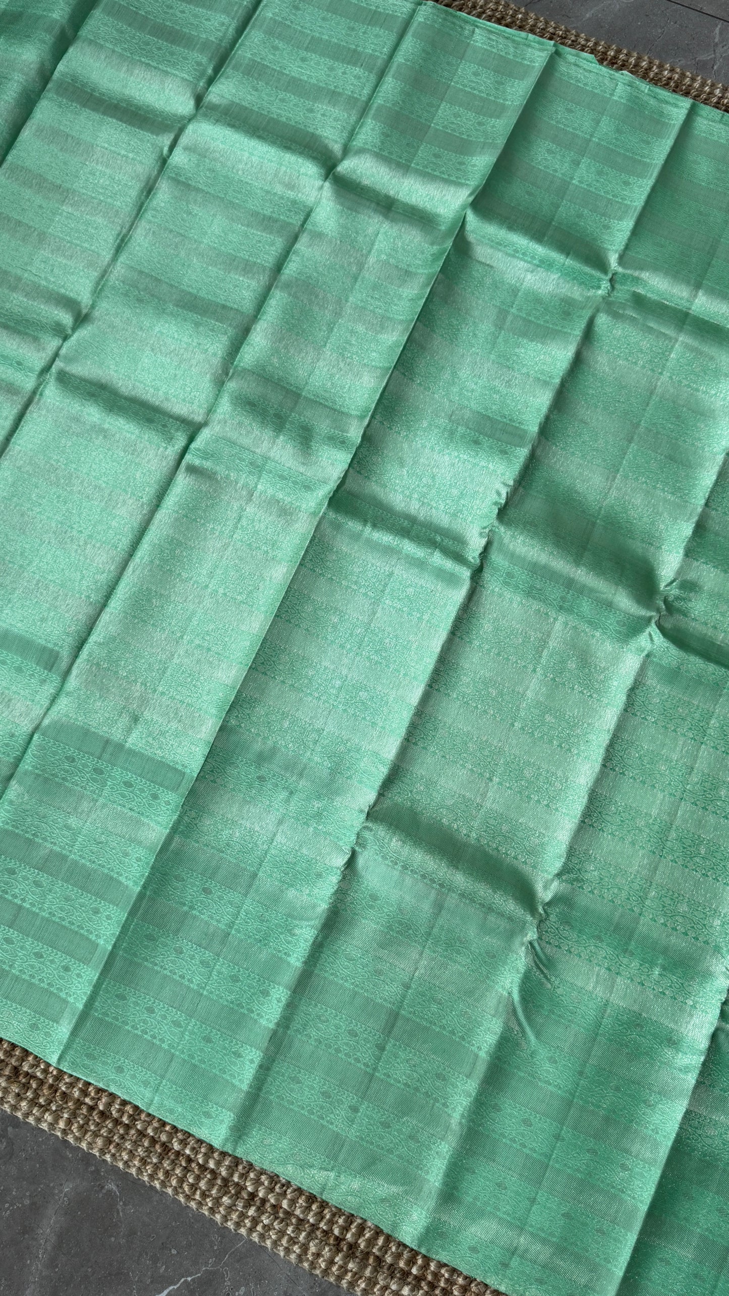 Pure Kanchivaram Silk Saree – Mint / Sea Green Elegance Woven in Tradition