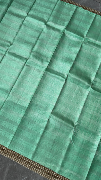 Pure Kanchivaram Silk Saree – Mint / Sea Green Elegance Woven in Tradition