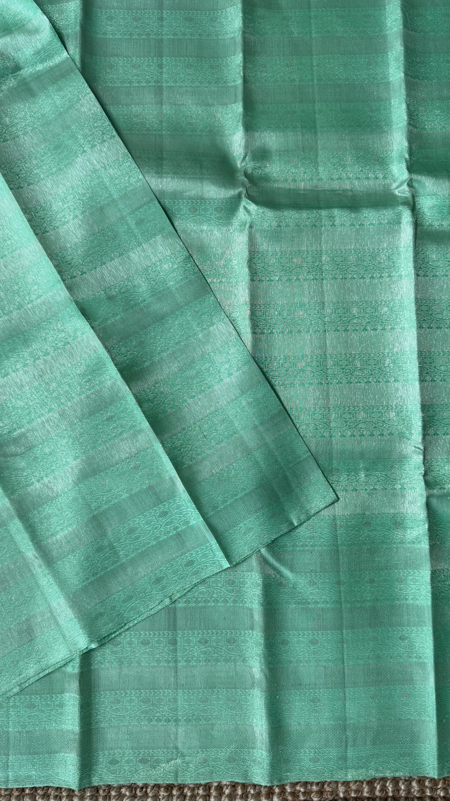 Pure Kanchivaram Silk Saree – Mint / Sea Green Elegance Woven in Tradition