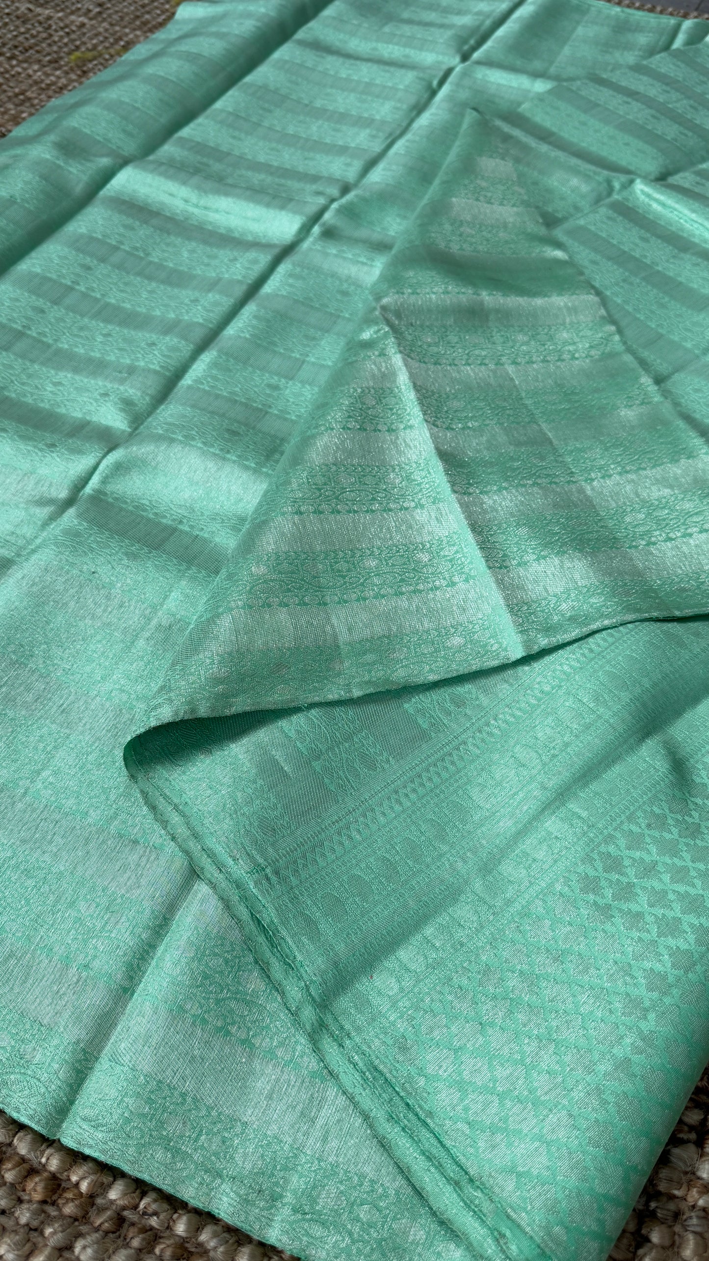 Pure Kanchivaram Silk Saree – Mint / Sea Green Elegance Woven in Tradition